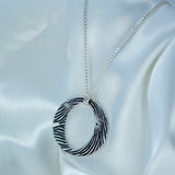 "Tender Touch" Fingerprint Necklace - Eternity on Fine Silver Link