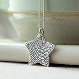 "Tender Touch" Fingerprint Necklace - Fine Silver Link