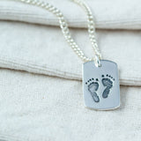 Hand or Footprint Necklace - Curb