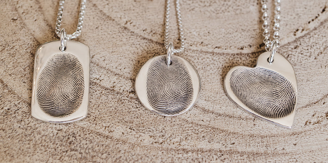Original Fingerprint Necklace Fine Silver Link โ Smallprint
